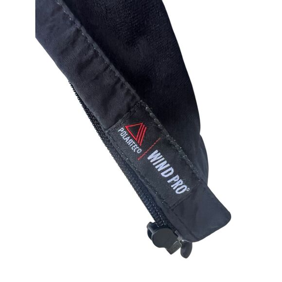 Eddie Bauer men’s medium Polartec Wind Pro fleece vest blue black cozy vintage - Picture 4 of 5